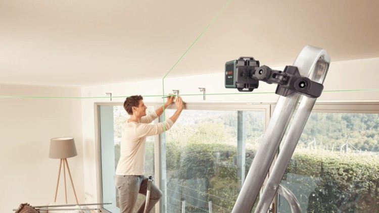Zastosowanie lasera krzyżowego Bosch