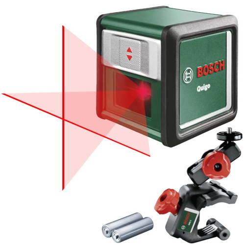 BOSCH Laser krzyżowy QUIGO II + wielofunkcyjny uchwyt MM 2