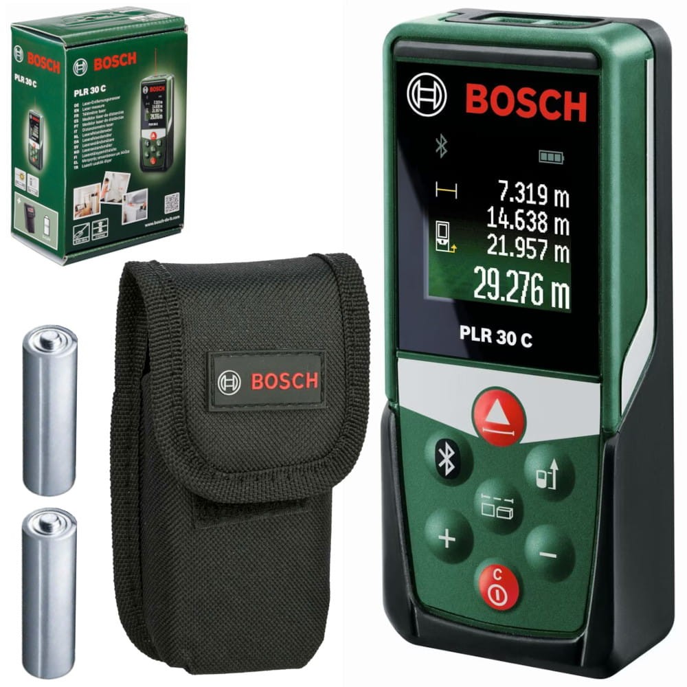 Dalmierz laserowy cyfrowy 30m PLR 30 C etui Bosch 0603672120