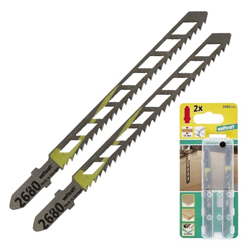 WOLFCRAFT 2680000 Brzeszczoty do drewna "T" 75mm 2szt.