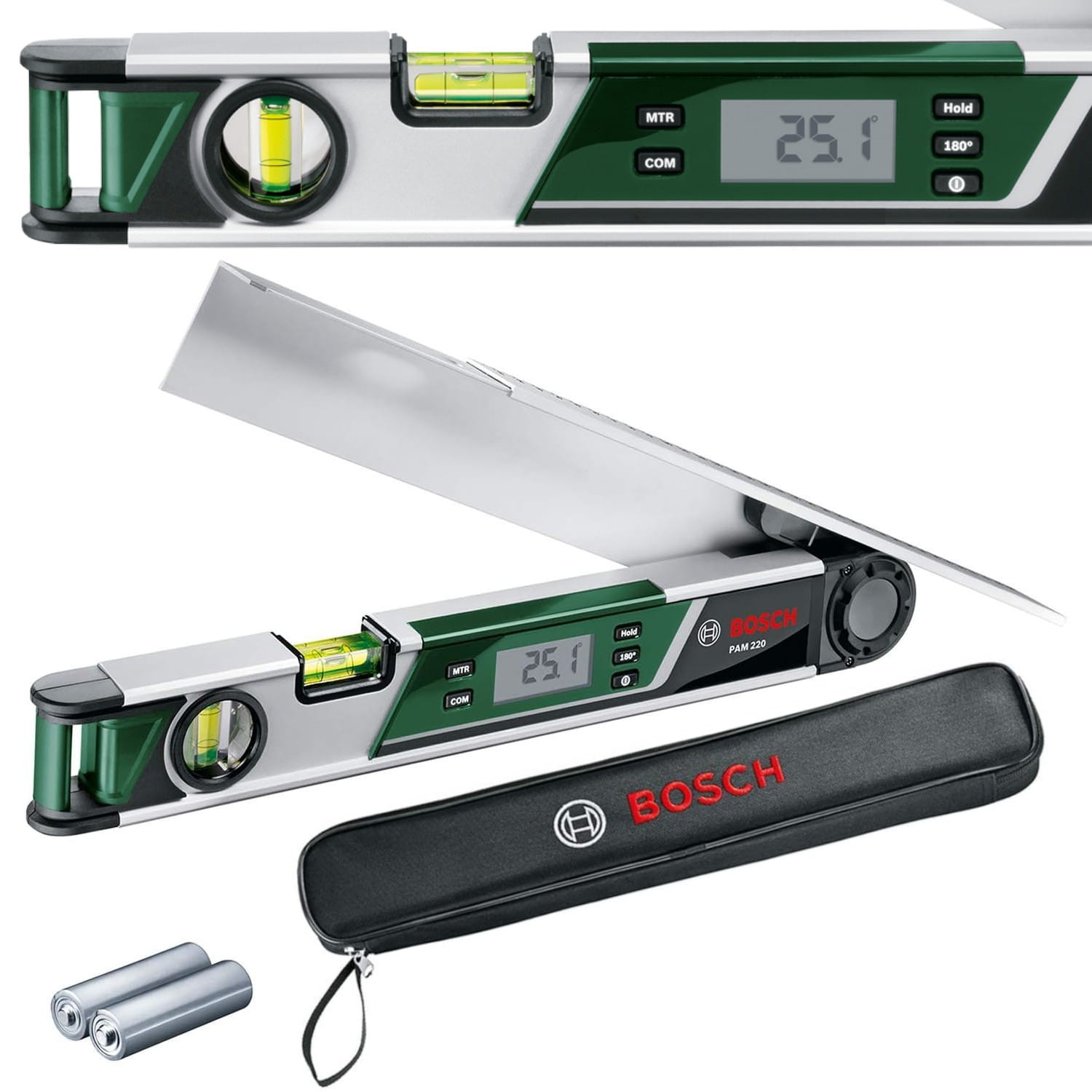 BOSCH Kątomierz cyfrowy elektroniczny PAM 220 + pokrowiec