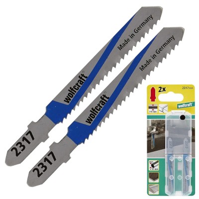 WOLFCRAFT 2317000 Brzeszczoty HSS do wyrzynarki 75mm 2szt. do aluminium