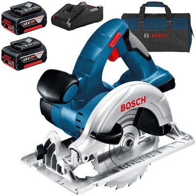 BOSCH GKS 18V-LI Pilarka tarczowa 18V 165mm + 2x Akumulator 5.0Ah + Torba