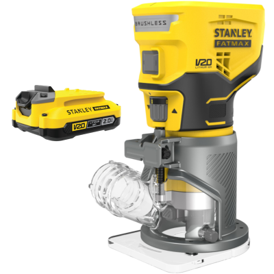 Stanley SFMCW400B Frezarka V20 8mm (1/4")+ SFMCB202 akumulator 2,0Ah Li-Ion 18V, V20
