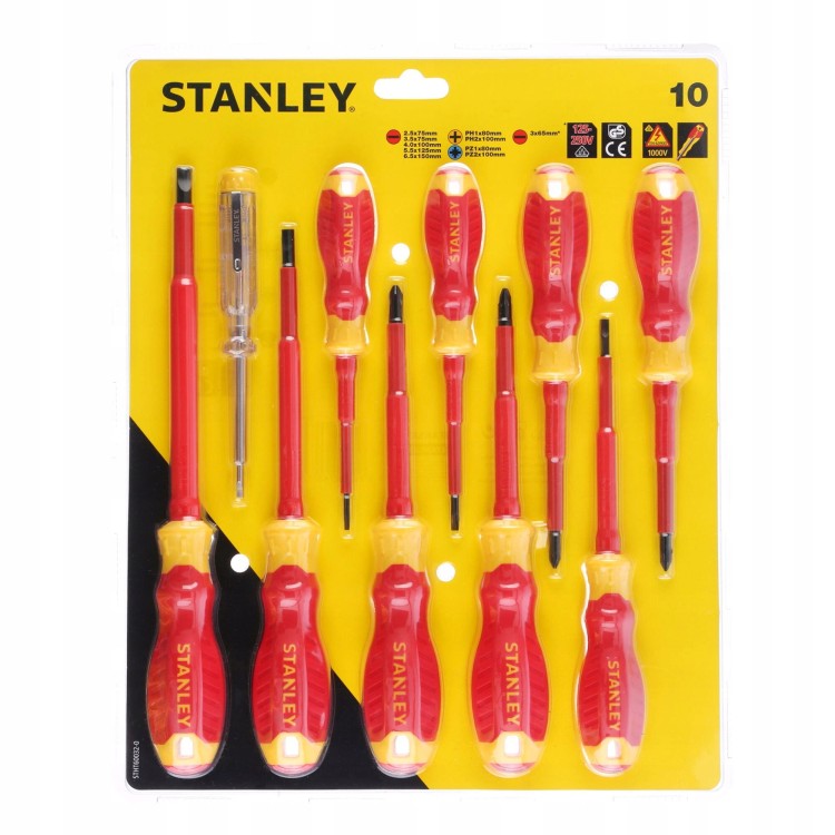 Zestaw wkrętaków Stanley 10 elementów