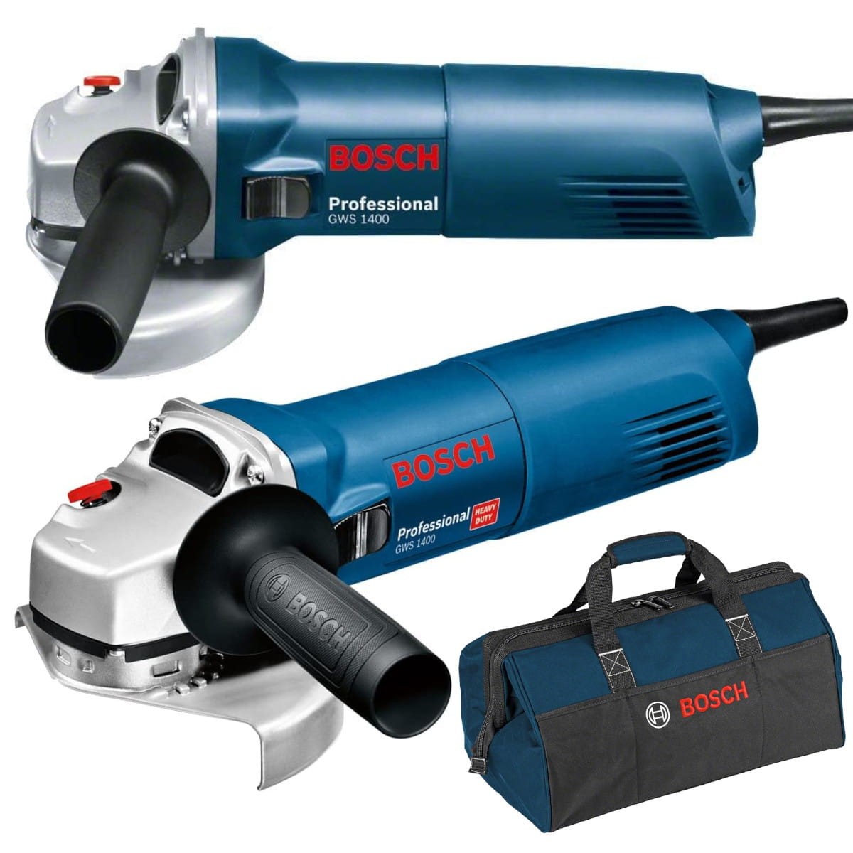 BOSCH Szlifierka kątowa GWS 1400 125mm 1400W 230V M14 + torba narzędziowa