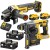 DEWALT DCG405P2 Szlifierka kątowa 2x5.0 Ah + ładowarka + skrzynia + młotowiertarka DCH273NT