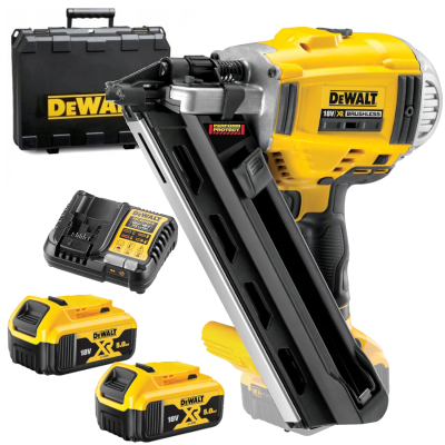DCN692P2 DeWalt Gwoździarka 18V XR + 2x5Ah + Ład + Walizka + Gwoździe 90mm