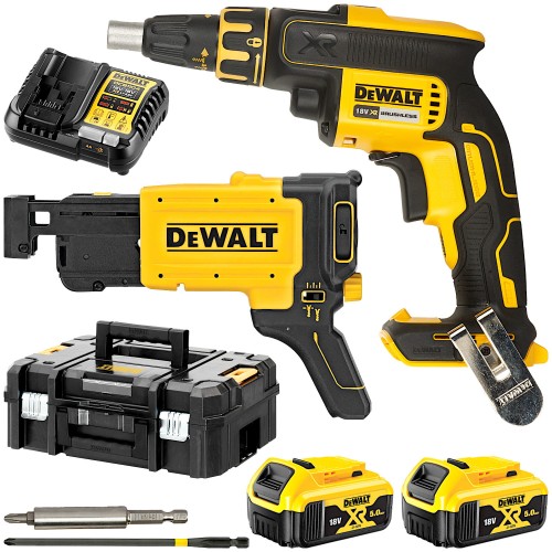 DEWALT DCF620P2K Wkrętarka do płyt g-k z magazynkiem 18V 2x 5.0Ah TSTAK