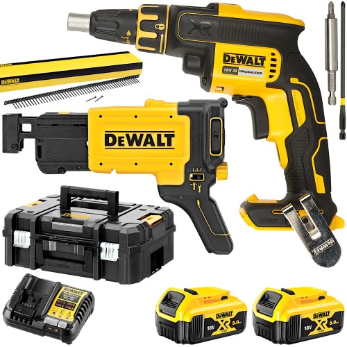 DEWALT DCF620P2K Wkrętarka do płyt g-k z magazynkiem 18V 2x 5.0Ah TSTAK + Wkręty