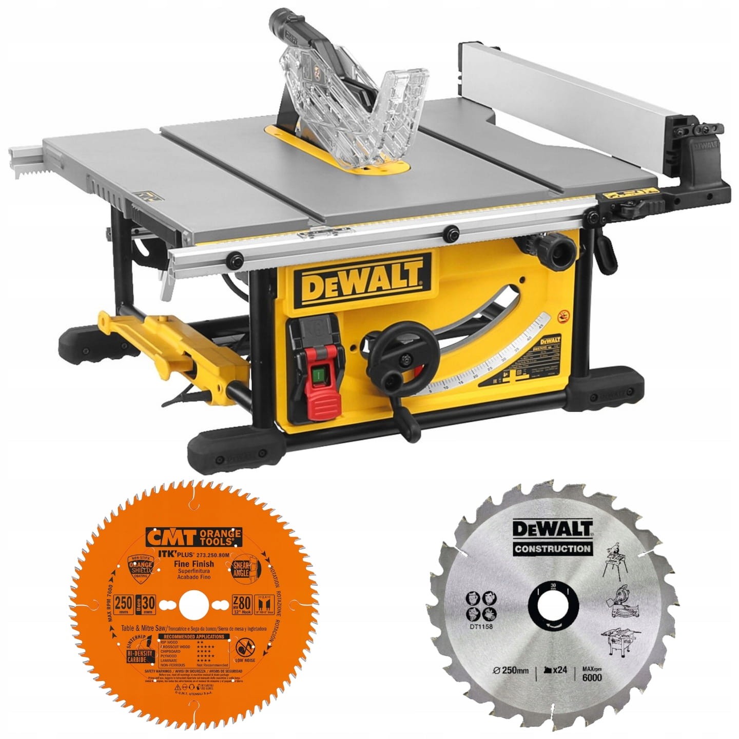 DeWalt Piła pilarka stołowa DWE7492 250mm 2000W + Tarcza 250x30mm 80z