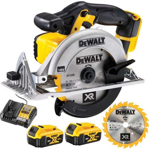 DEWALT DCS391N Pilarka piła tarczowa 165mm 18V 760W akumulatorowa "body" tarcza + aku 2x 5Ah + ładowarka