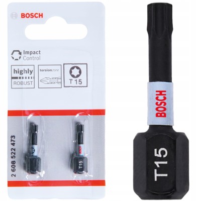 Bity udarowe 25mm T15 Impact Control - 2 szt. BOSCH