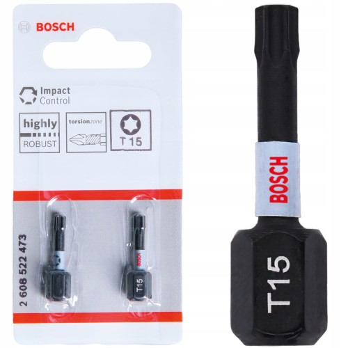 Bity udarowe 25mm T15 Impact Control - 2 szt. BOSCH