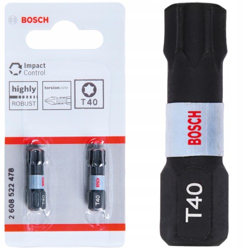 Bity udarowe 25mm T40 Impact Control - 2 szt. BOSCH