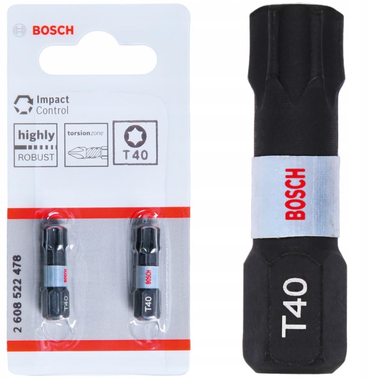 Bity udarowe 25mm T40 Impact Control - 2 szt. BOSCH