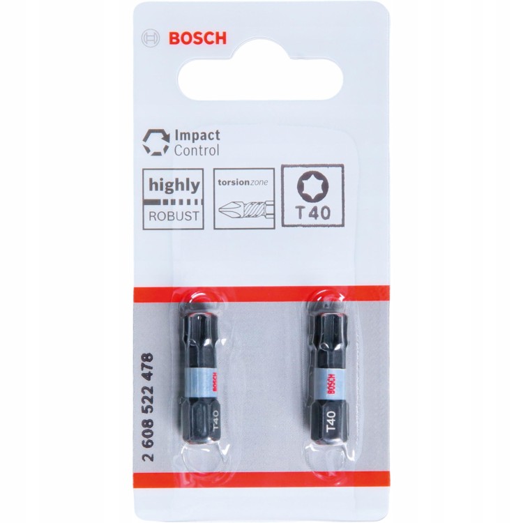 Bity udarowe 25mm T40 Impact Control BOSCH