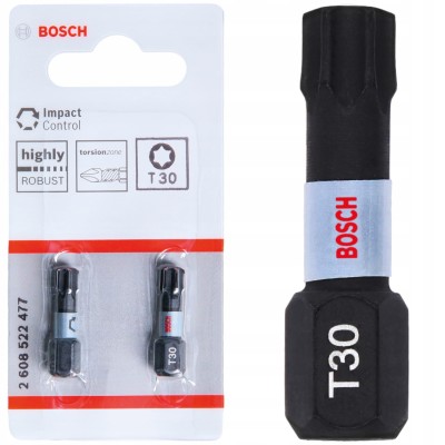 Bity udarowe 25mm T30 Impact Control - 2 szt. BOSCH