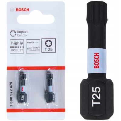 Bity udarowe 25mm T25 Impact Control - 2 szt. BOSCH