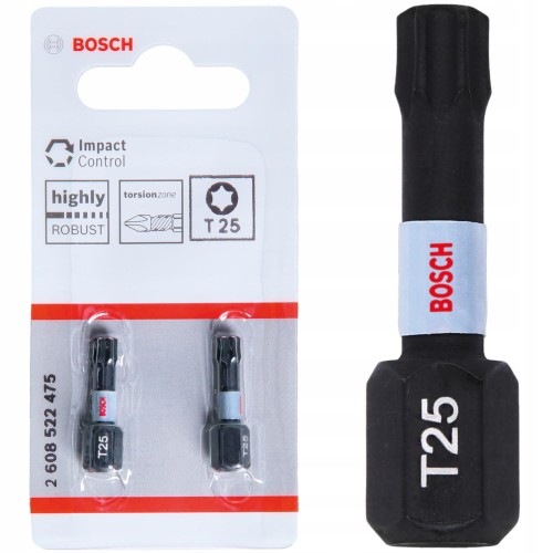Bity udarowe 25mm T25 Impact Control - 2 szt. BOSCH