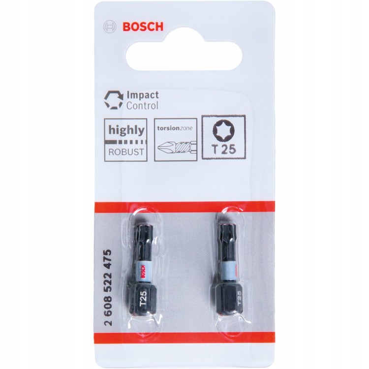 Bity udarowe 25mm T25 Impact Control