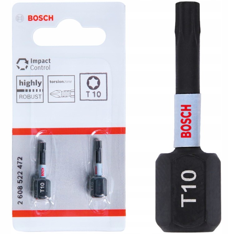 Bity udarowe 25mm T10 Impact Control - 2 szt. BOSCH