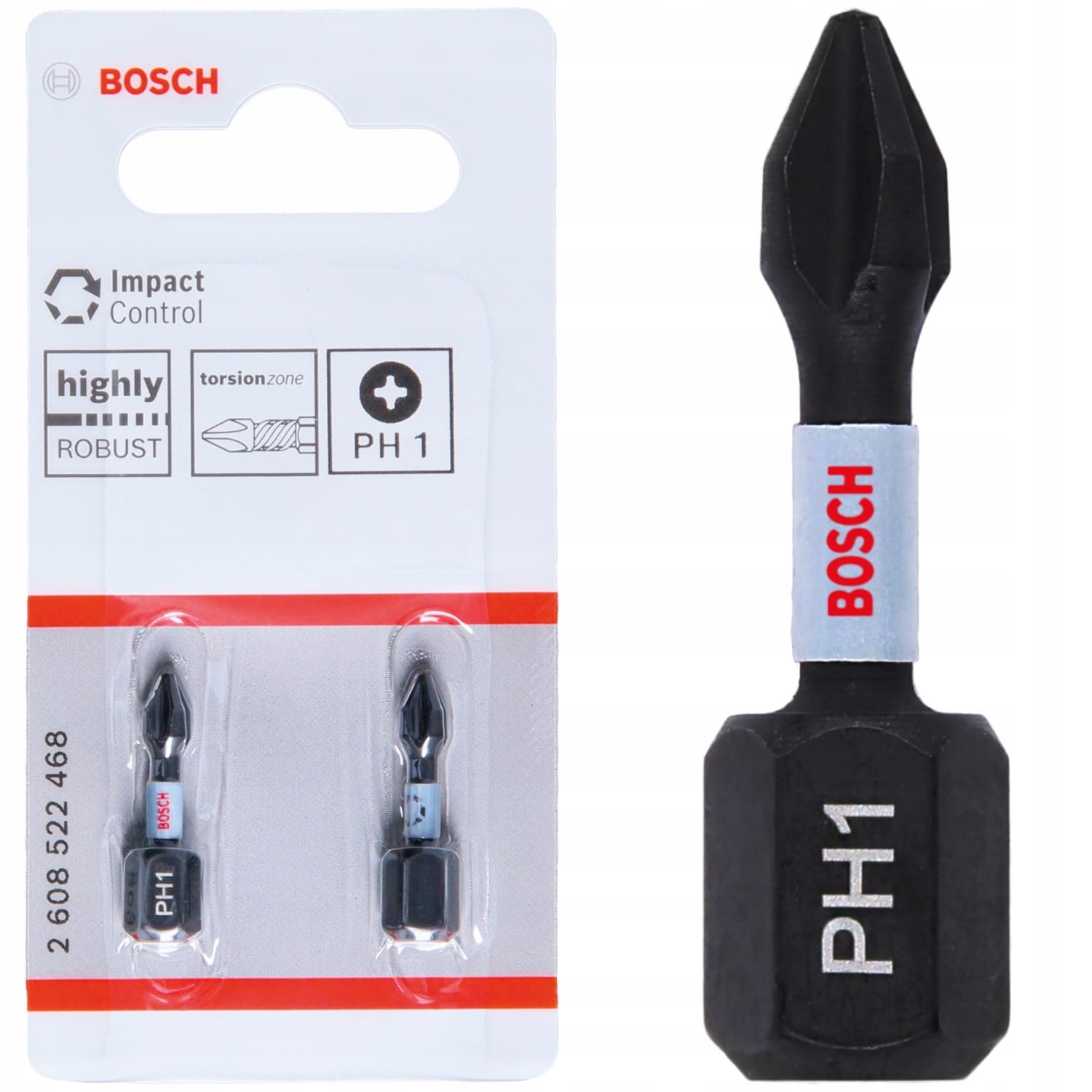 Bity udarowe 25mm PH1 Impact Control - 2 szt. BOSCH