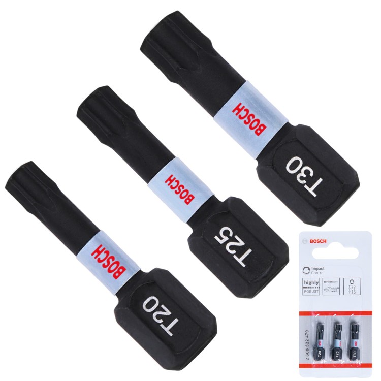 BOSCH 2608522479 Bity udarowe sześciokątne 25mm 3szt.