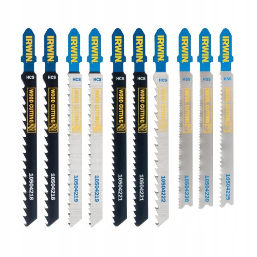 Zestaw brzeszczotów HCS HSS do wyrzynarek uchwyt typu T 10el w etui IRWIN 10505817