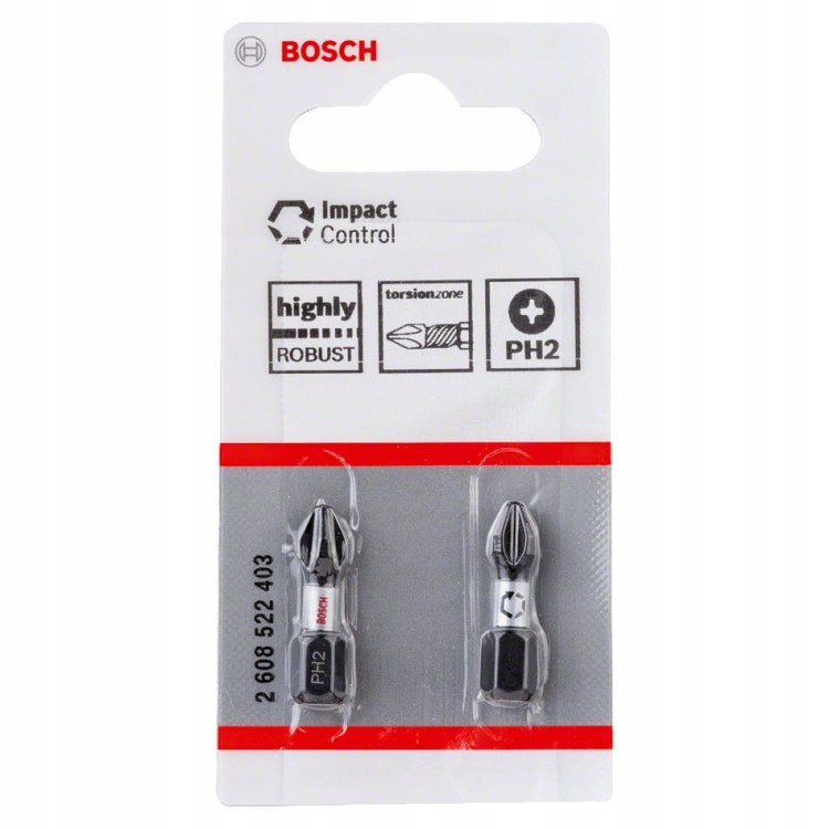 Bity udarowe 25mm PH2 Impact Control 2szt.