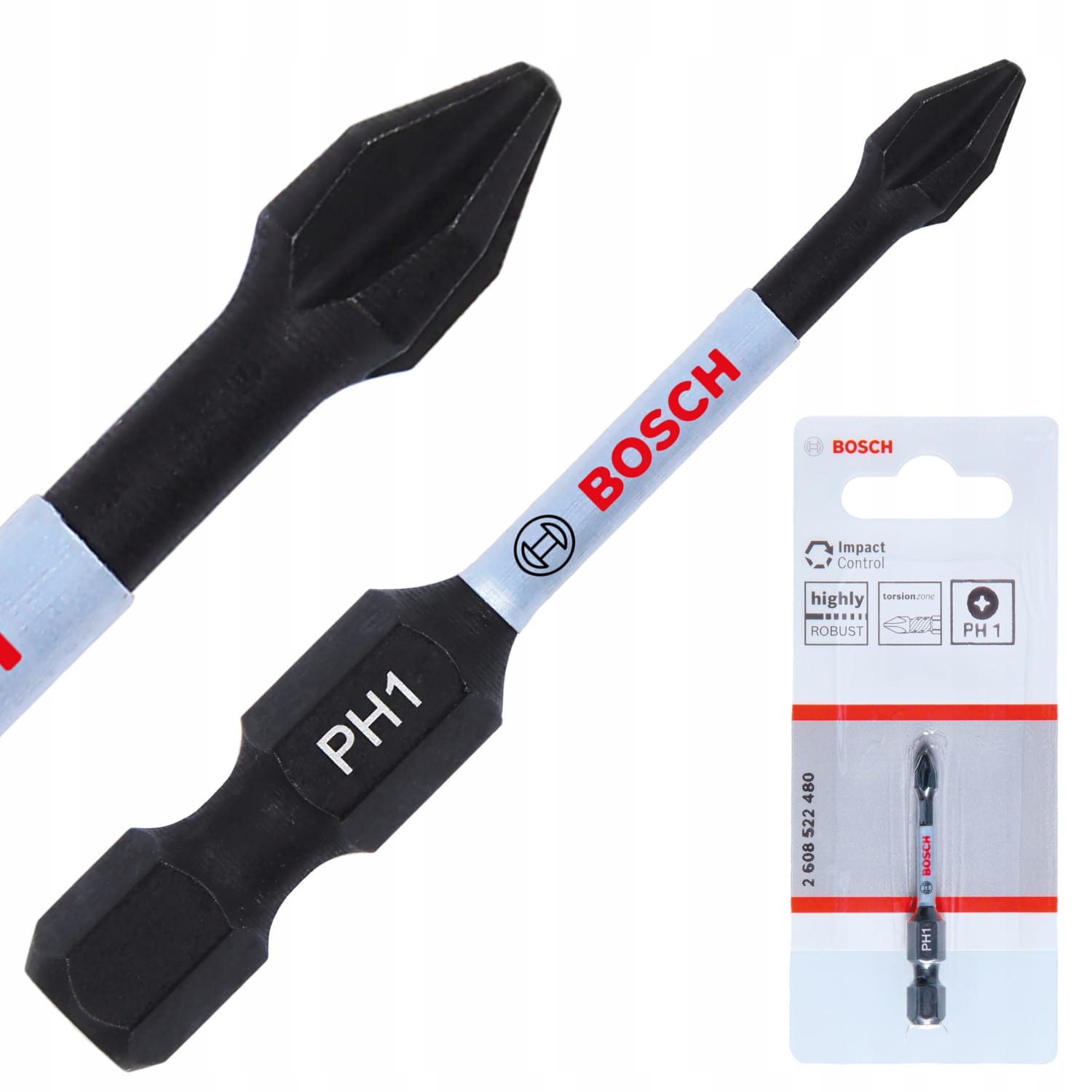 BOSCH 2608522480 Bit udarowy 50mm PH1 Impact Control 1szt.