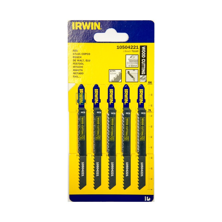 IRWIN 10504221 Brzeszczoty do wyrzynarki HCS