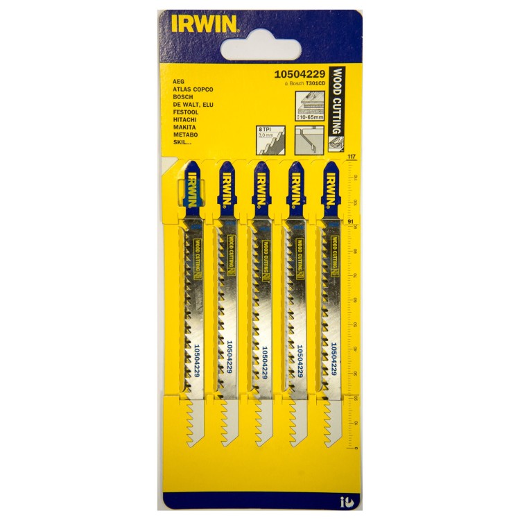 IRWIN 10504229 Brzeszczoty do wyrzynarki do cięcia drewna PCV