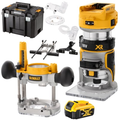 DEWALT DCW604P1 Frezarka górnowrzecionowa 8mm 18V + walizka TSTAK + aku 5Ah