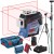 BOSCH Laser krzyżowy GLL 3-80C aku 2Ah ładowarka + L-Boxx + statyw W260 + tyczka GT-320