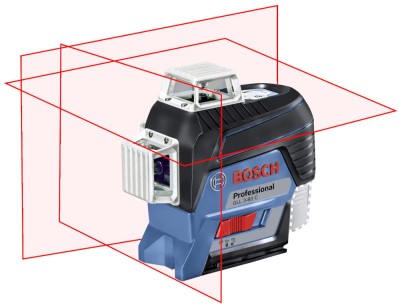 BOSCH Laser krzyżowy GLL 3-80C aku 2Ah ładowarka + L-Boxx