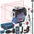 BOSCH Laser krzyżowy GLL 3-80C aku 2Ah ładowarka + uchwyt BM1 Plus + L-Boxx + statyw W260 + tyczka GT-320 + czujnik LR7