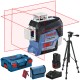 BOSCH GLL 3-80 C Laser liniowy czerwony 3x360° + Statyw BT 150