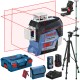 BOSCH GLL 3-80 C Laser liniowy czerwony 3x360° + Akcesoria