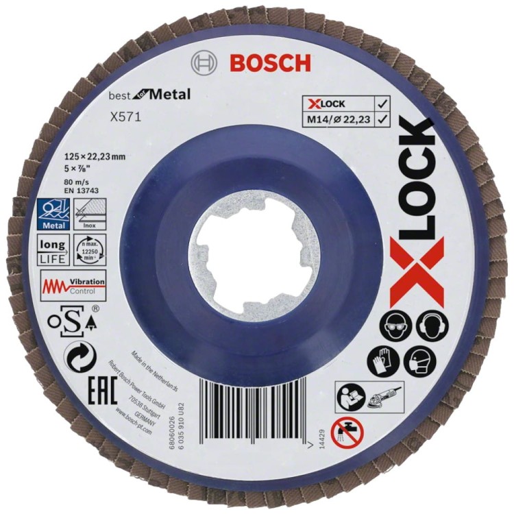 Tarcza listkowa 125 x 22.23mm X-LOCK Bosch X571 Best for Metal 1szt.