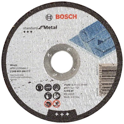 BOSCH Tarcza tnąca do metalu Standard for Metal 125 x 22.23 x 2.5mm