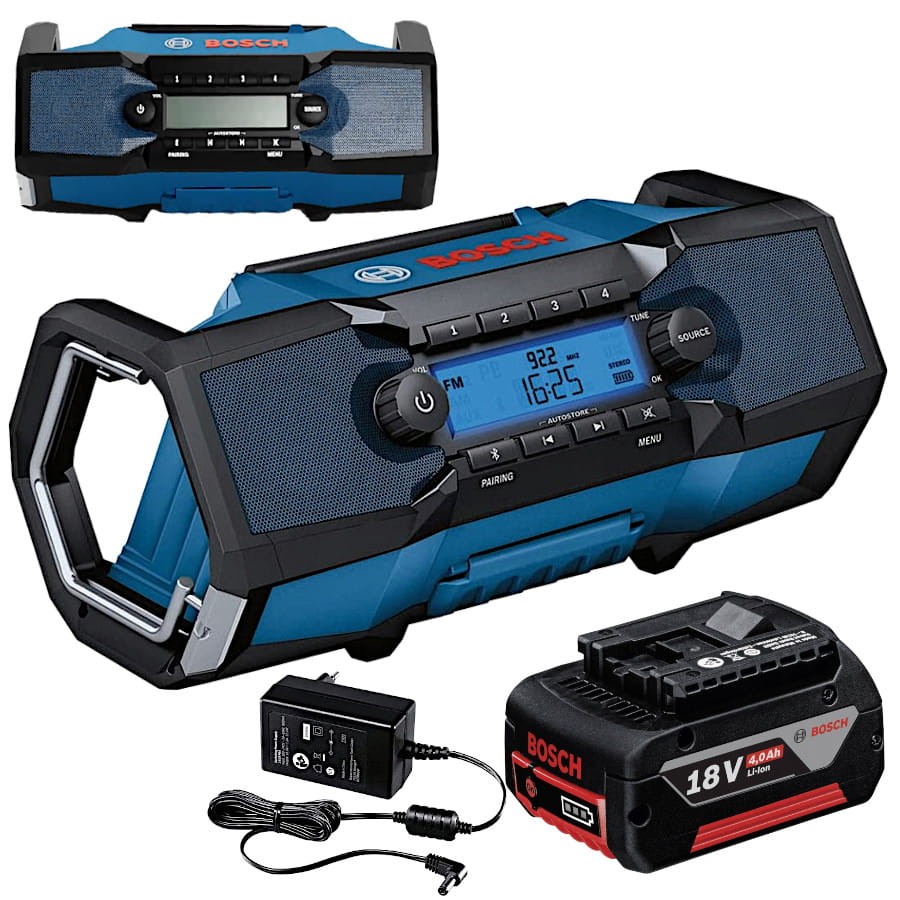 Bosch GPB 18V-2 C Radio budowlane akumulatorowe + akumulator 4Ah