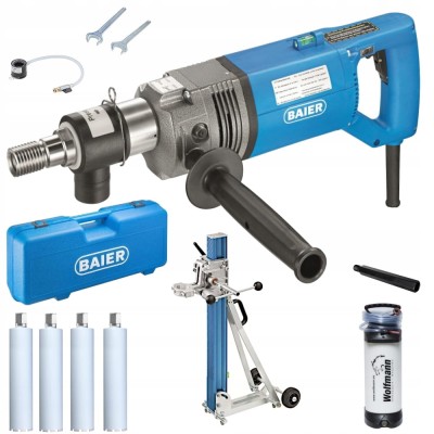 Wiertnica BAIER BDB 825 na mokro i sucho do 200mm 1800W + Stojak + Akc.
