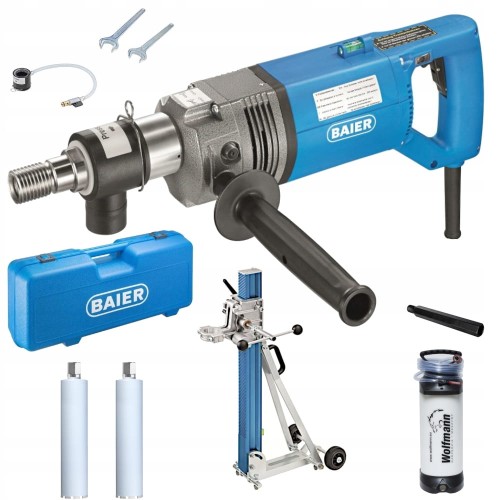 Wiertnica BAIER BDB 825 na mokro i sucho do 200mm 1800W + Stojak + Akc.