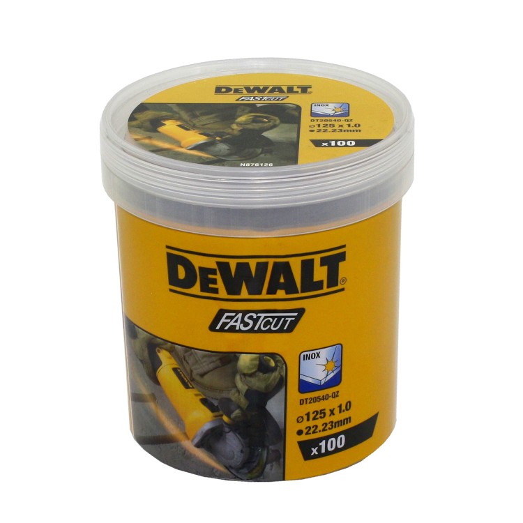 DEWALT DT20540 Tarcza do metalu INOX 125x1,0x22,23 mm  w wiaderku