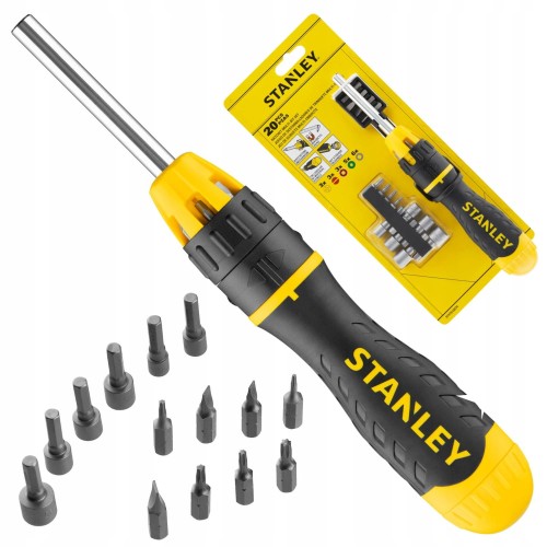 STANLEY STHT0-62574 Wkrętak z grzechotką i wymiennymi końcówkami 20el