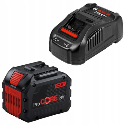 Akumulator PROCORE 18V 12.0Ah PROFESSIONAL Bosch + Ładowarka GAL 1880 CV 8A