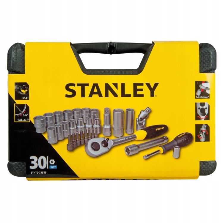 Stanley  Zestaw nasadek Stanley 30 elem. 1/2 Mat,