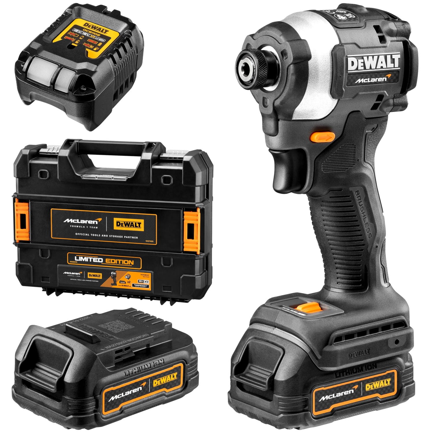 Zakrętarka udarowa 18V XR 205Nm 2x 1,7Ah McLaren DeWalt DCF85ME2GT