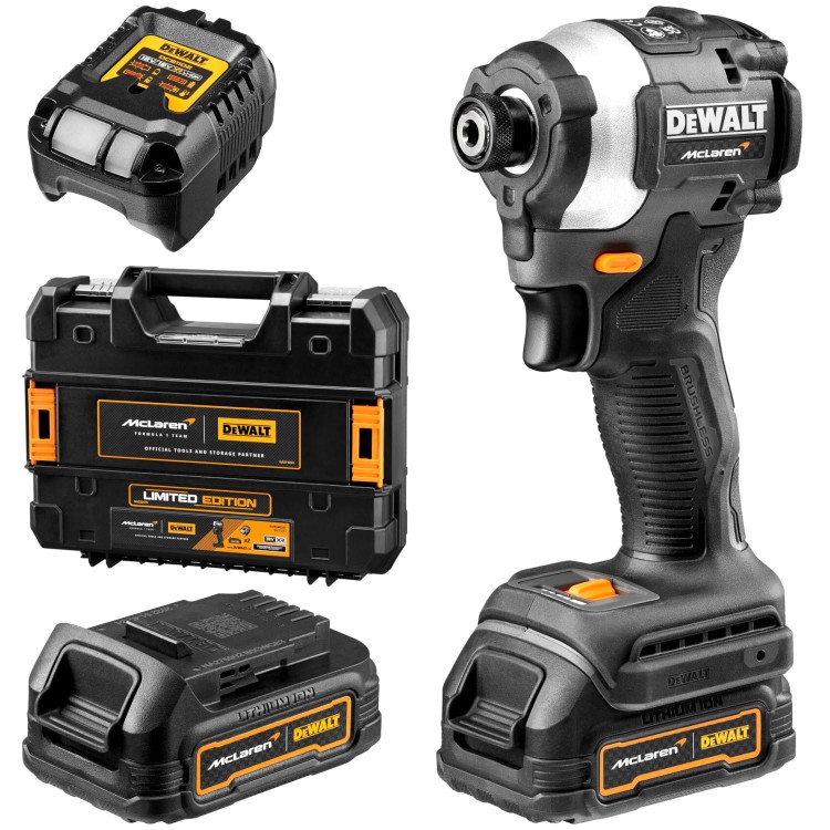 Zakrętarka udarowa 18V XR 205Nm 2x 1,7Ah McLaren DeWalt DCF85ME2GT
